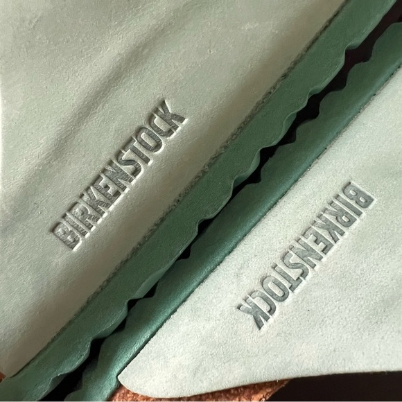 BIRKENSTOCK Birks Sandal Arizona with Soft Bed Beryl Turquoise Nubuck New 37 - Picture 4 of 7